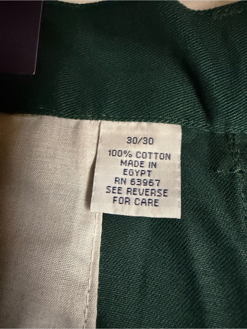 Men's Cotton Pants - Dark Green